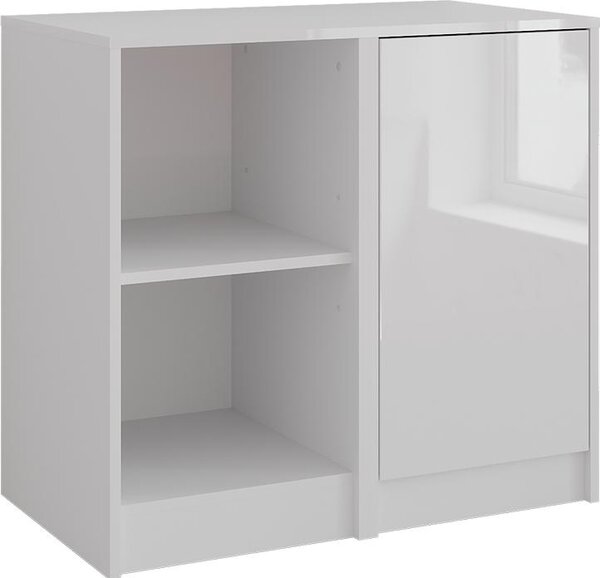 Kredenc Vicco Sherry Bílá/bílý vysoký lesk 80.2 x 76 cm 2 díly, Model 57720