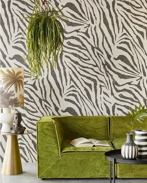 Vliesový tapetový panel Zebra Olive 300606, 140 x 280 cm, Skin, Eijffinger