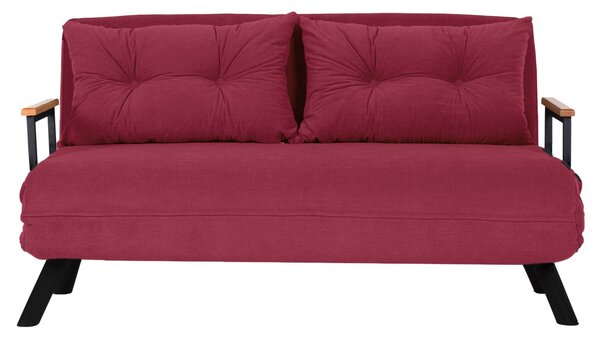 Hanah Home Dvoumístná rozkládací pohovka Seater Sando bordó