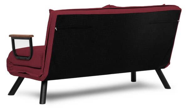 Hanah Home Dvoumístná rozkládací pohovka Seater Sando bordó