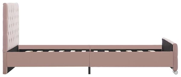 Rám postele růžový samet 100 x 200 cm 286824