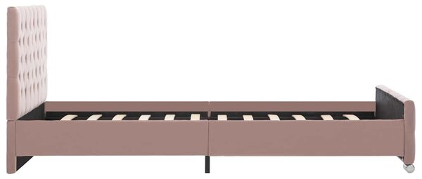 Rám postele růžový samet 120 x 200 cm 286825