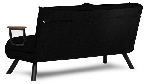 Hanah Home Dvoumístná rozkládací pohovka Seater Sando černá
