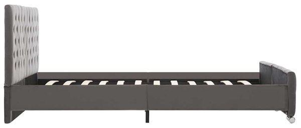 Rám postele šedý samet 160 x 200 cm 286833