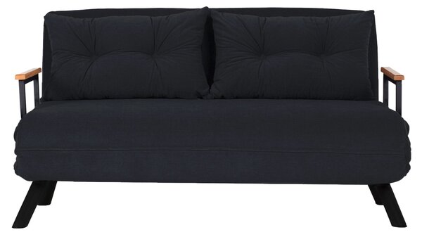 Hanah Home Dvoumístná rozkládací pohovka Seater Sando černá