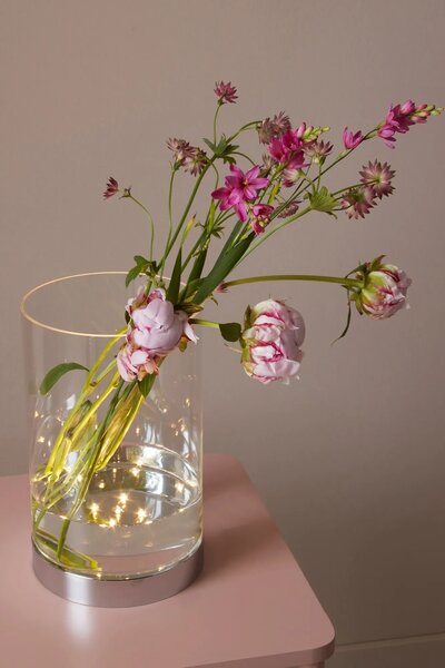 MARKSLOJD Markslöjd skleněná svítící váza Bouquet průhledná 29 cm