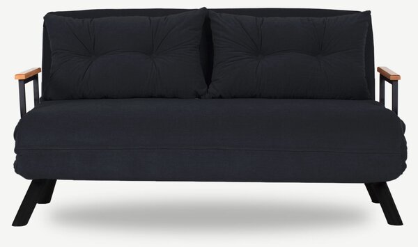 Hanah Home Dvoumístná rozkládací pohovka Seater Sando černá