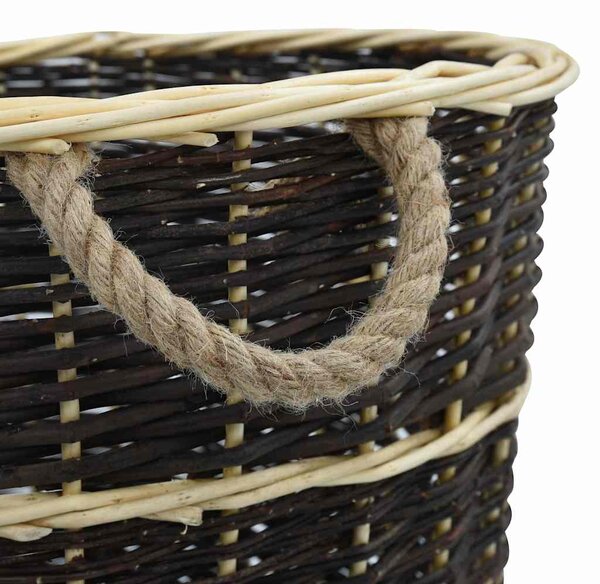 Nůše na dřevo s popruhy 57 x 51 x 69 cm přírodní vrba 286975
