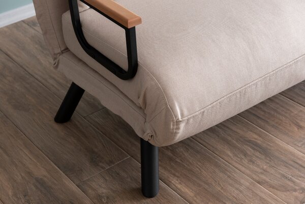 Hanah Home Dvoumístná rozkládací pohovka Seater Sando krémová II