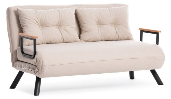 Hanah Home Dvoumístná rozkládací pohovka Seater Sando krémová II