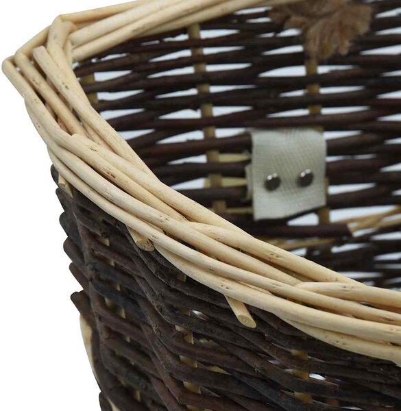 Nůše na dřevo s popruhy 44,5 x 37 x 50 cm přírodní vrba 286973