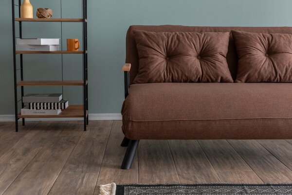 Hanah Home Dvoumístná rozkládací pohovka Seater Sando světle hnědá