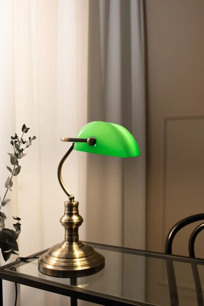 MARKSLOJD Markslöjd stolní lampa Bankers zelená 42 cm
