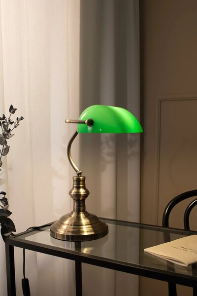 MARKSLOJD Markslöjd stolní lampa Bankers zelená 42 cm