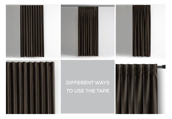 Hnědý sametový dimout závěs 140x270 cm – Restilo
