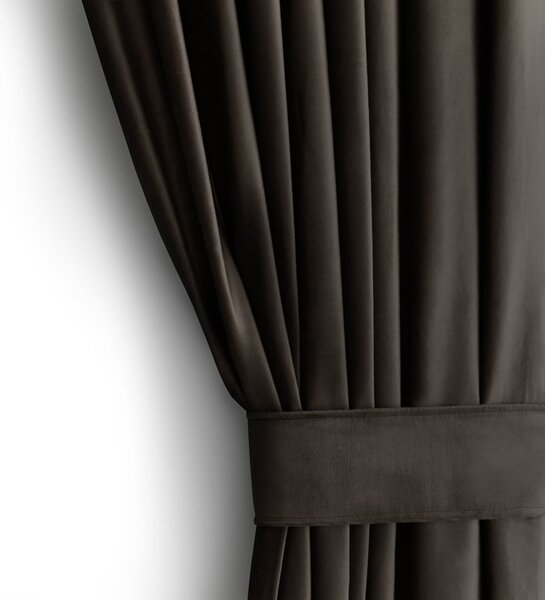 Hnědý sametový dimout závěs 140x270 cm – Restilo