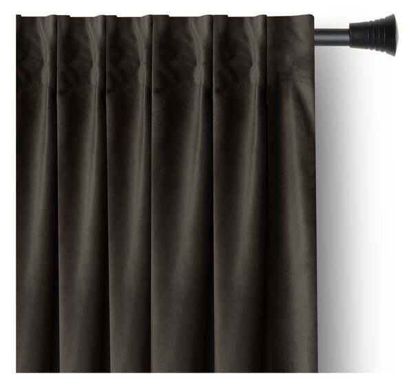 Hnědý sametový dimout závěs 140x270 cm – Restilo