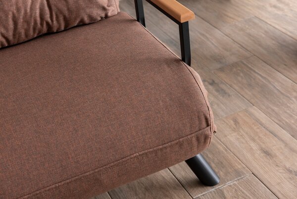 Hanah Home Dvoumístná rozkládací pohovka Seater Sando světle hnědá