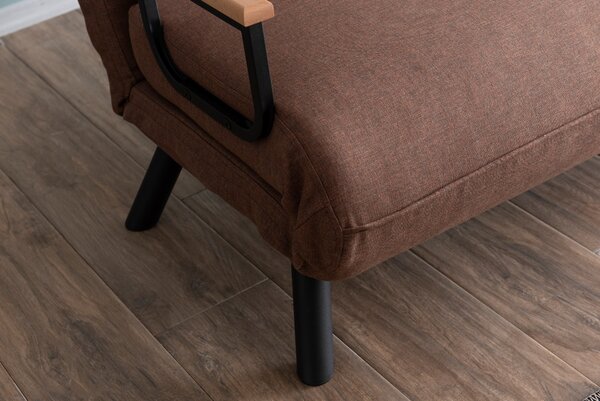 Hanah Home Dvoumístná rozkládací pohovka Seater Sando světle hnědá