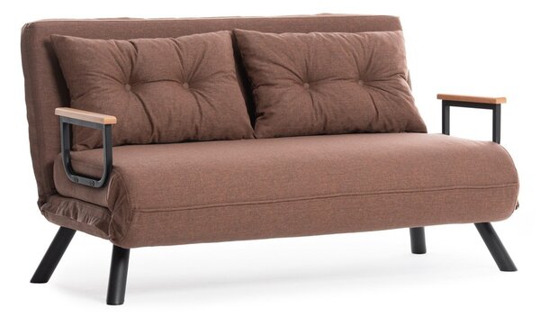 Hanah Home Dvoumístná rozkládací pohovka Seater Sando světle hnědá