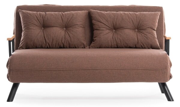 Hanah Home Dvoumístná rozkládací pohovka Seater Sando světle hnědá