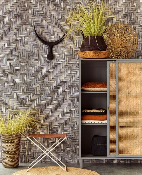 Vliesová obrazová tapeta 391563 Weave, 150 x 300 cm, Terra, Eijffinger