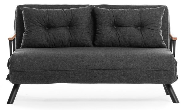 Hanah Home Dvoumístná rozkládací pohovka Seater Sando tmavě šedá