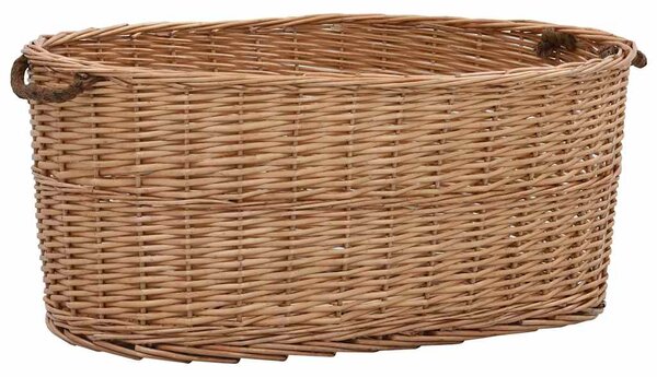 Koš na dřevo s držadly 78 x 54 x 34 cm přírodní vrba 286983