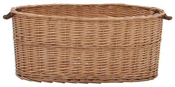 Koš na dřevo s držadly 78 x 54 x 34 cm přírodní vrba 286983