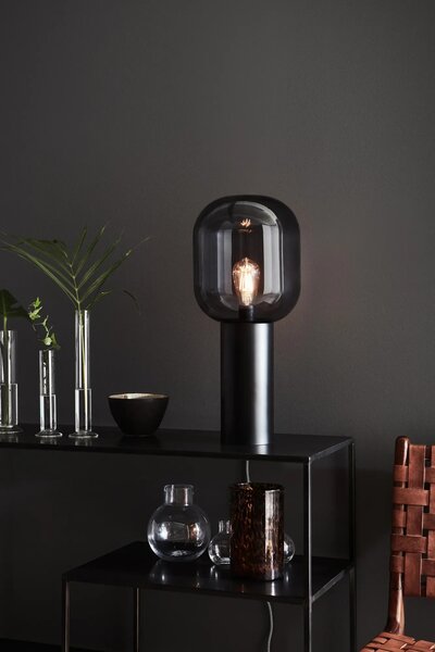 MARKSLOJD Markslöjd stolní lampa Brooklyn černá/kouřová 56 cm
