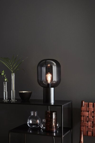 MARKSLOJD Markslöjd stolní lampa Brooklyn černá/kouřová 44 cm