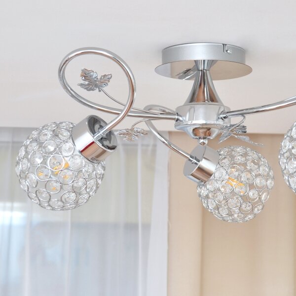Přisazený lustr SOPHIA 3xE27/15W/230V lesklý chrom/čirá