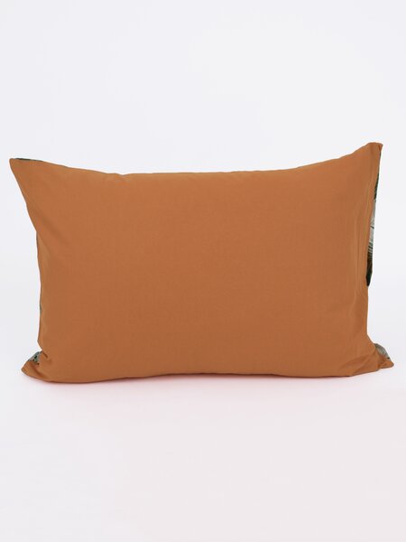 MK Lůžkoviny Bavlněný povlak na polštář Renforcé 50 x 70 cm - Taisa zelená/terakota