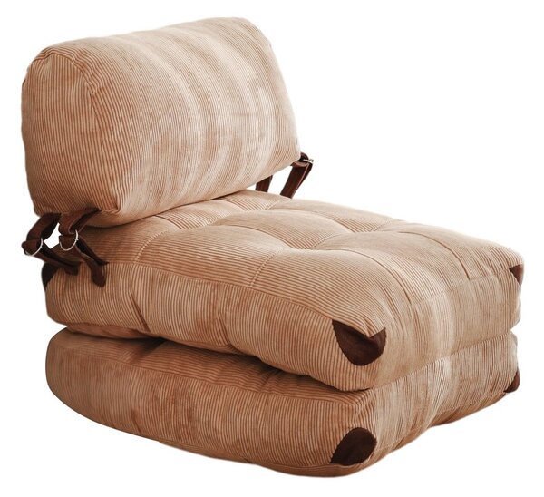 Hanah Home Rozkládací futonové křeslo Kadife camel