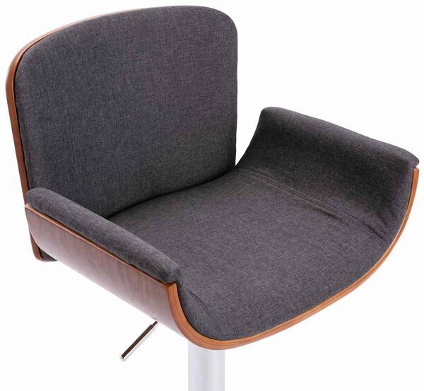 Barová židle šedá textil 287379