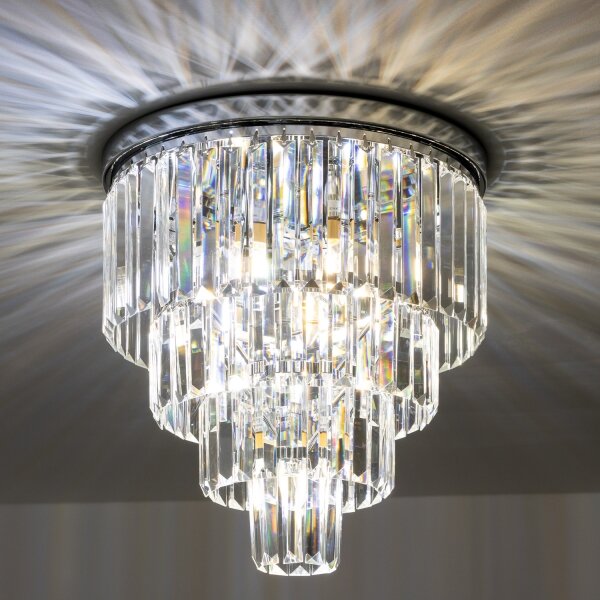 Brilagi - LED Křišťálové stropní svítidlo MOZART 5xE14/40W/230V lesklý chrom