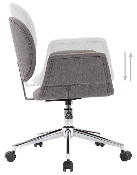 Otočná jídelní židle šedá textil 287395