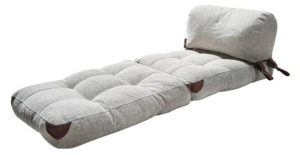 Hanah Home Rozkládací futonové křeslo Kadife Teddy šedé