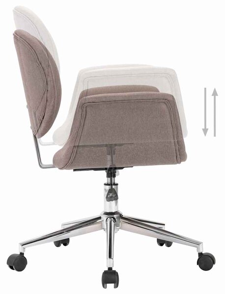 Otočná jídelní židle taupe textil 287396