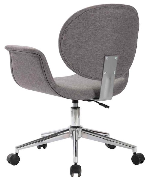 Otočná jídelní židle šedá textil 287395