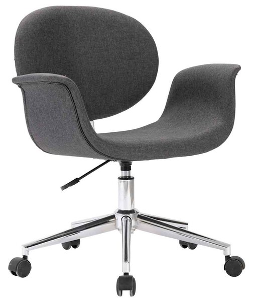Otočná jídelní židle šedá textil 287394
