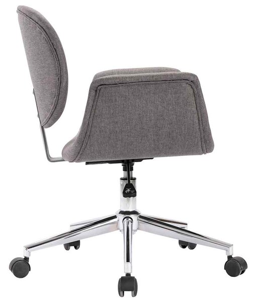 Otočná jídelní židle šedá textil 287395