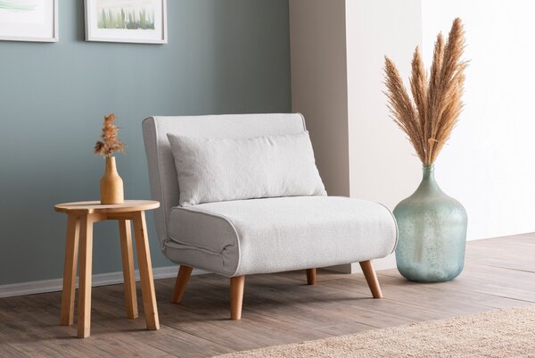 Hanah Home Rozkládací křeslo Single Folde bílé