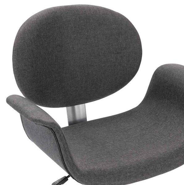 Otočná jídelní židle šedá textil 287394