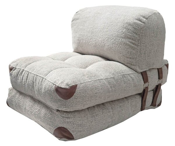 Hanah Home Rozkládací futonové křeslo Kadife Teddy šedé