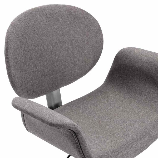 Otočná jídelní židle šedá textil 287395
