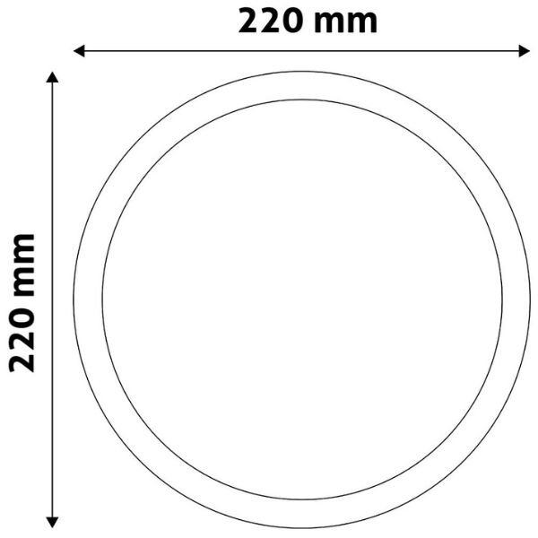 Vestavný LED panel 18W 1820lm, denní, kruhový, 22cm