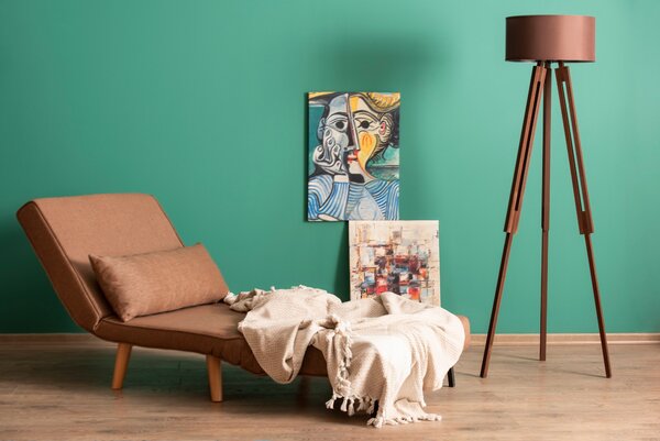 Hanah Home Rozkládací křeslo Single Folde hnědé