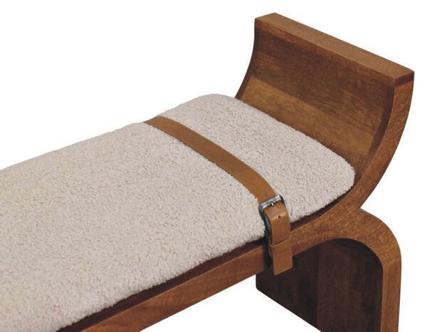 Lavice Stirrup se zaoblenými liniemi, 120 × 35 × 60 cm