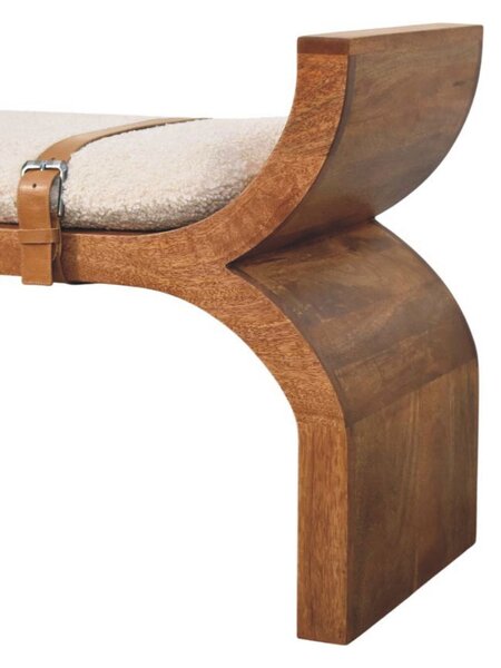 Lavice Stirrup se zaoblenými liniemi, 120 × 35 × 60 cm